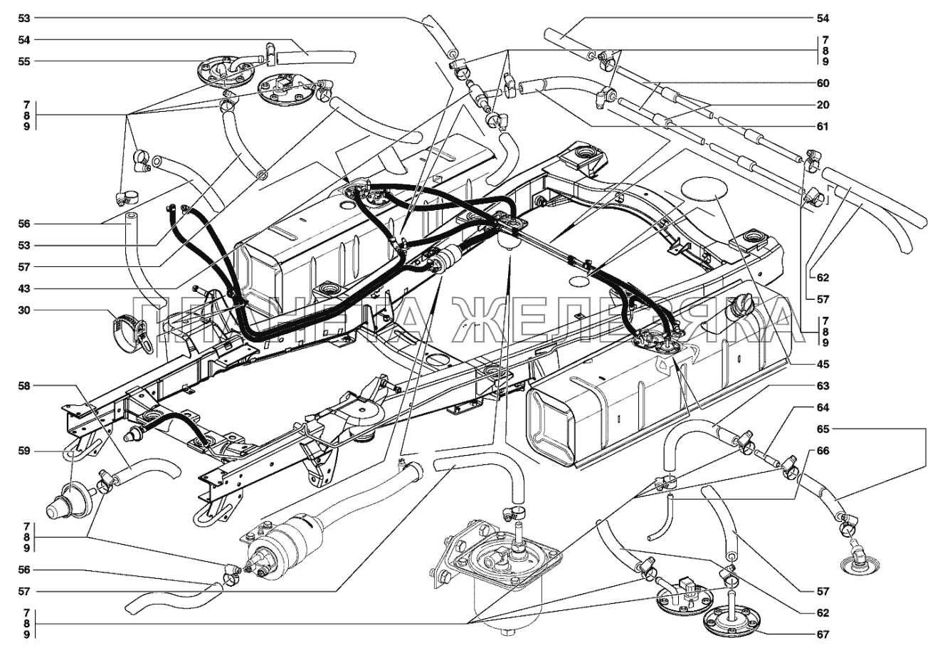 Трубопроводы топливные УАЗ-31519